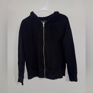 Time and Tru Black Full-Zip Hoodie - Size M (8-10)